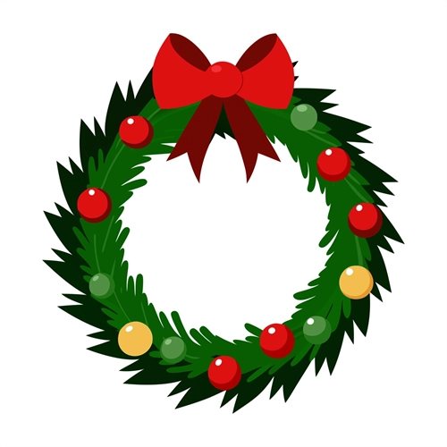 Christmas Decoration Wreath Sticker
